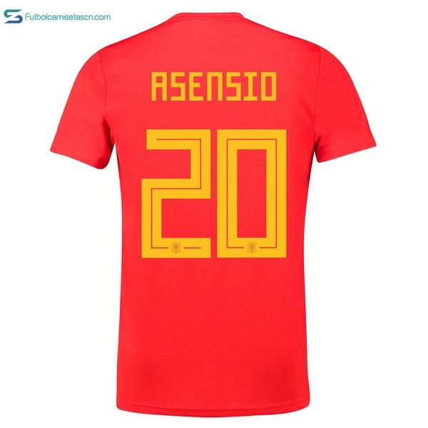 Camiseta España 1ª Asensio 2018 Rojo